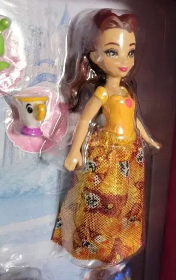 [ 마텔 디즈니 프린세스 미니 인형 벨+칩 일본 미판매 ]