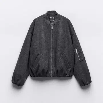 [새상품급] ZARA 봄버 자켓 그레이 S