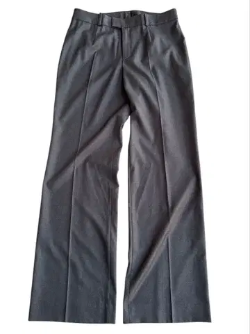 dark gray wide straight slacks