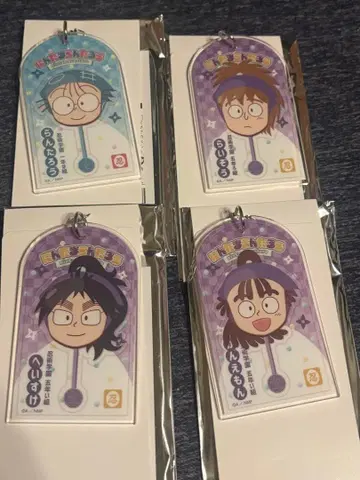 닌타마 란타로 로손 한정판 아크릴 키링 4개 세트