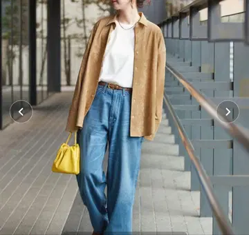 B.C STOCK 스웨이드 라이크 셔츠 FREE 브라운