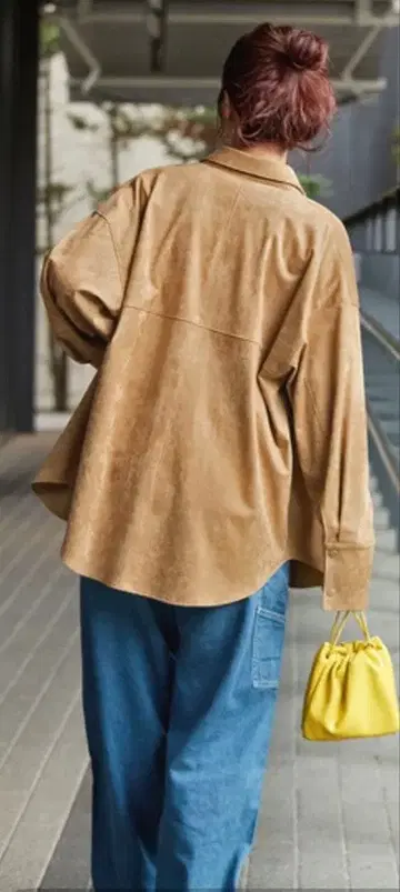 B.C STOCK 스웨이드 라이크 셔츠 FREE 브라운