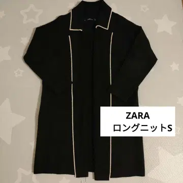 ZARA 롱 니트 코트 S 블랙