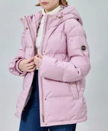 Daniel Wellington 후드 부착 다운 자켓 핑크