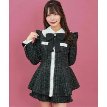 [ 12/14까지 ] 시크릿 허니 트위드 하트 리본 셋업