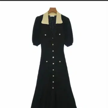 sandro 블랙 반팔 원피스 니트