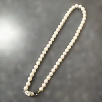 SILVER 각인 펄 목걸이 여성용 액세서리