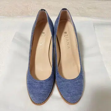 [ 새상품급 ] DIANA 다이애나 데님 펌프스 23.5cm 블록힐