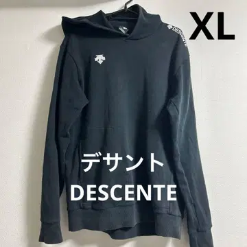 DESCENTE 블랙 후드 부착 후드티 데상트 후드티 블랙 후드