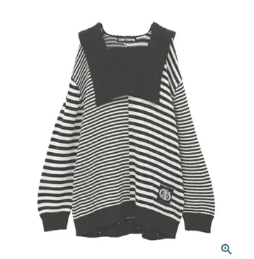 candy stripper MARINE BORDER SAILOR KNIT