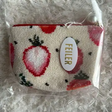 [ 새상품 미개봉 ] FEILER 스트로베리 도트 보트형 파우치