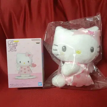 헬로키티 플러피 퍼피 마인 피규어 훼미리마트 한정판 키티