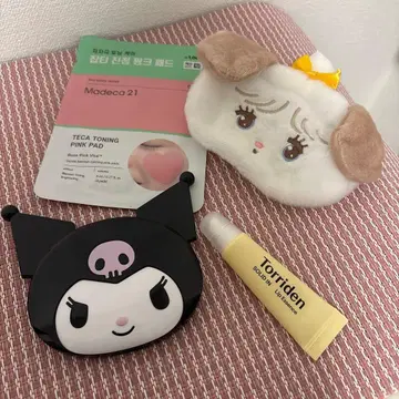 한국 구매 팩, 쿠로미 거울 빗, 가챠가챠 경품, 립 크림