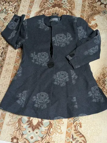 수입 ALBAROSA 꽃무늬 노카라 자켓 코트