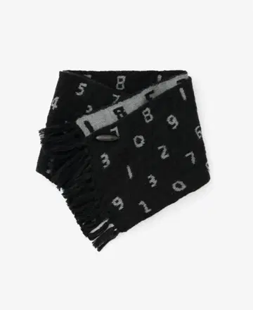 SOU SOU 초편 카라 흑먹색 머플러