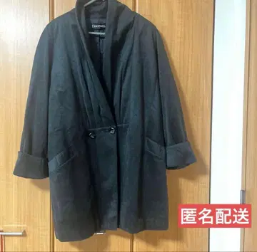 블랙 스웨이드풍 롱 코트