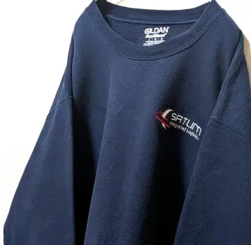 길단 새턴 로고 자수 맨투맨 트레이닝복 네이비 네이비 컬러 L 구제 의류