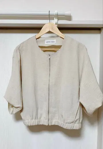 AJPHABET 노카라 자켓 베이지