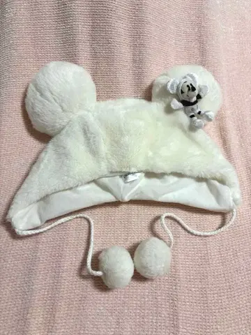 미키 봉제 인형 포함 화이트 캡