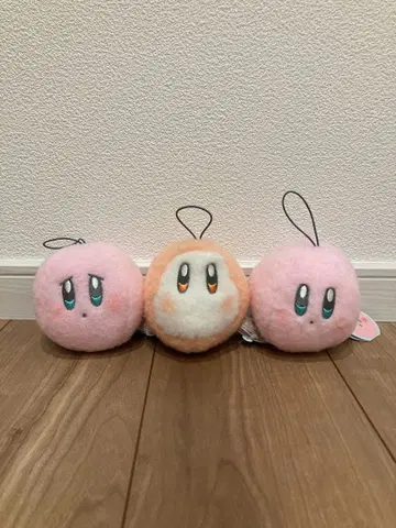 별의 커비 양모 펠트풍 페이스 마스코트 3종 세트