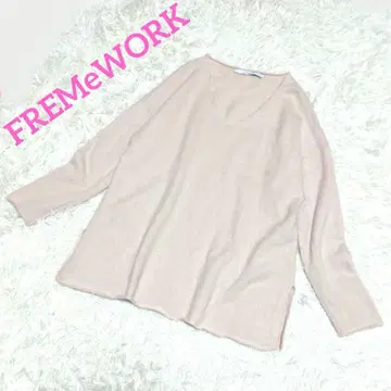 새상품급 프레임워크 캐시미어 100% V넥 니트 풀오버 프리 사이즈