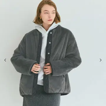 [ 택 포함 새상품 ] coca 리버서블 퀼팅 블루종 차콜 L