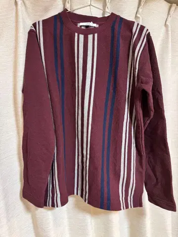 relume 와인색 스트라이프 스웨터 M 사이즈