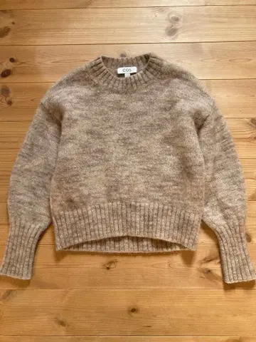 [ COS ] 알파카 울 크롭 스웨터 브라운 숏 니트 코스