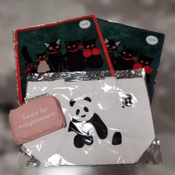코스메 주방 x FEILER 쿠라하시 레이 손수건 에코백 팬더 토트
