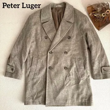 피터 루거 고급 울 더블 코트 럭셔리 그레이 비즈니스 M