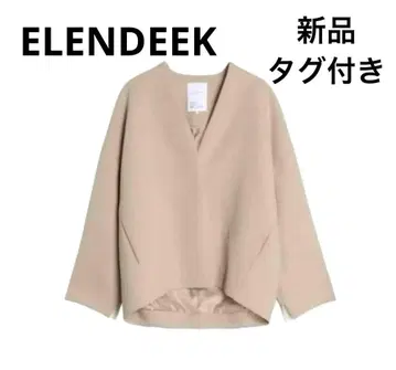 [택 포함 새상품] 엘렌딕 형태 숏코트 베이지