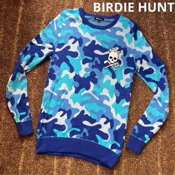 BIRDIE HUNT 버디헌트 남성용 골프 니트 블루 카모플라주 M