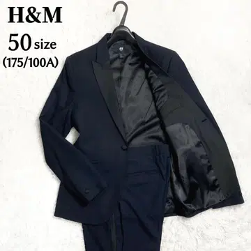 새상품급 H&M 턱시도 수트 셋업 포멀 다크 네이비 L