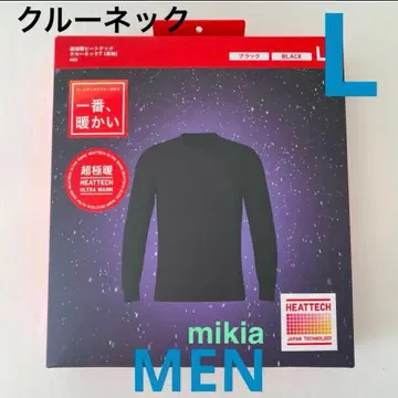 유니클로 UNIQLO 울트라 웜 히트텍 크루넥 T 남성용 L 블랙 최신