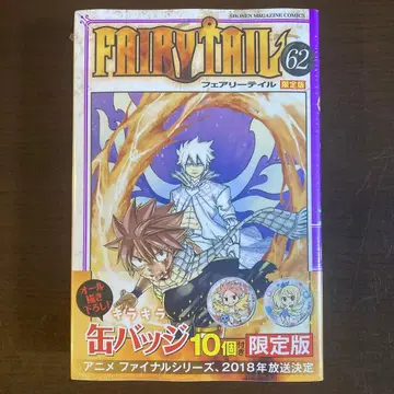 FAIRY TAIL(62) 한정판 키라키라 캔뱃지 10개 포함