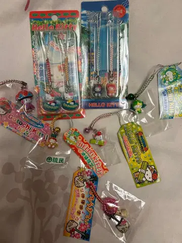 지역 한정 헬로키티 오키나와 한정판 스트랩 7개 세트