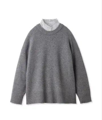 [ 새상품급 ] 미라 오웬 프릴 블라우스 니트 레이어드 SET