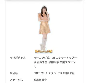 모바가챠 BIG 아크릴 스탠드 / 하가 아카네