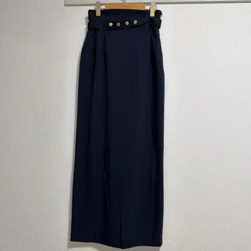 COCODEAL 네이비 타이트 스커트 벨트 포함