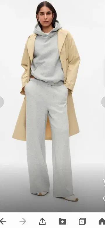 GAP 스웨트 팬츠 그레이 S