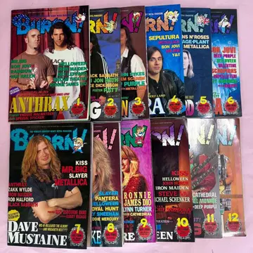 BURRN! 1996년 1월~12월호 12권 세트 헤비메탈 음악 잡지
