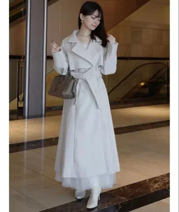 dazzlin 2WAY 컬러 레이디 코트 아이보리