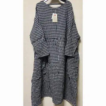 ICHI Antiquities 코튼 울 깅엄 체크 원피스