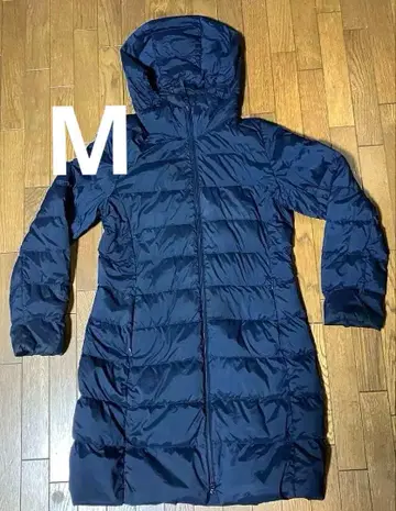 유니클로 울트라 라이트 다운 롱 코트 M 네이비