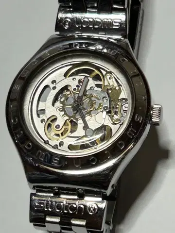 swatch-106 양면 스켈레톤 irony automatic