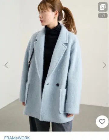 FRAMeWORK 라이트 블루 테일러드 코트