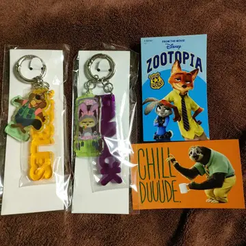 주토피아2 아크릴 키링 스티커 4개 세트