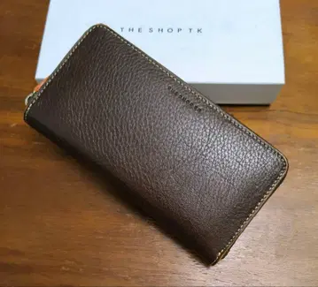 THE SHOP TK 새상품 남성용 가죽 지갑 (오렌지/D 브라운 롱)