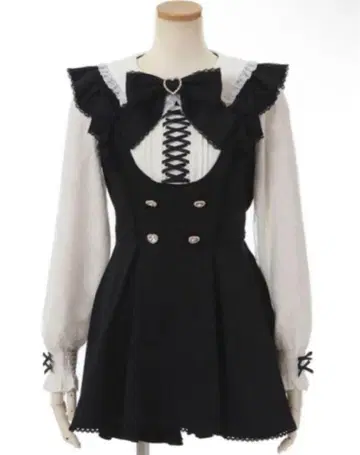 리즈리사 프릴 스핀들 셋업 블랙