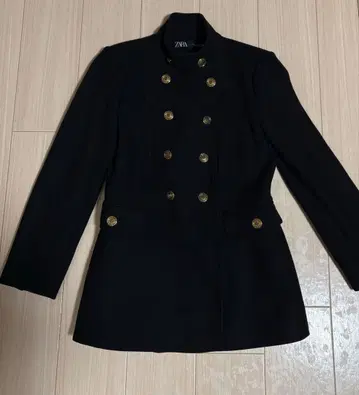 ZARA 마테코 코트 나폴레옹 코트 더블 골드 버튼